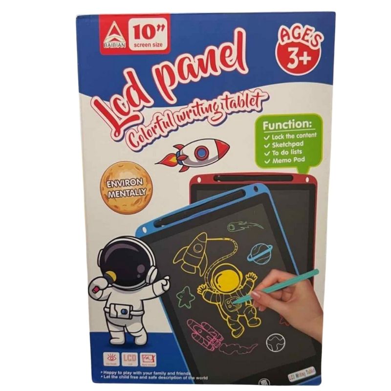 10-Inch Multi-Color LCD Writing Tablet | Premium Quality  | Reusable Drawing & Note-Taking Tool for Kids | Random Colors